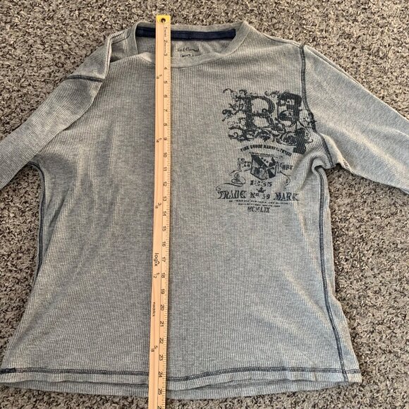 Red Camel Boys Large Gray Graphic Waffle Knit Long Sleeve Shirt - Picture 5 of 6